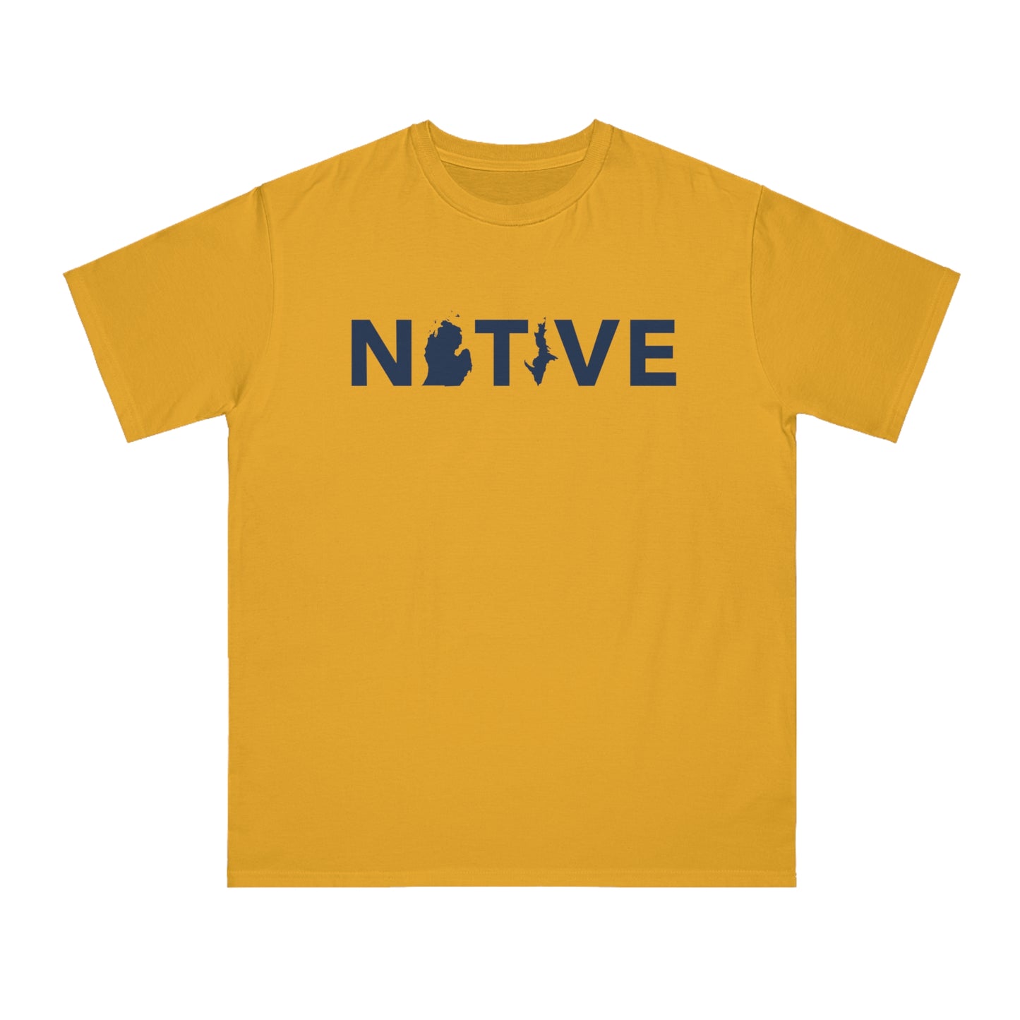 Michigan 'Native' T-Shirt (Geometric Sans Font) | Unisex Organic