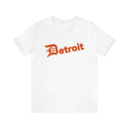 'Detroit' T-Shirt (Maple Leaf Orange w/ Old English 'D') | Unisex Standard