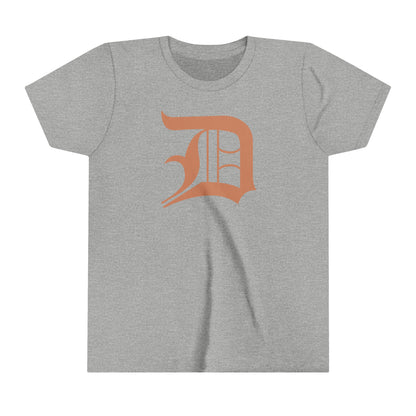 Detroit 'Old English D' T-Shirt (Copper Color) | Youth Short Sleeve