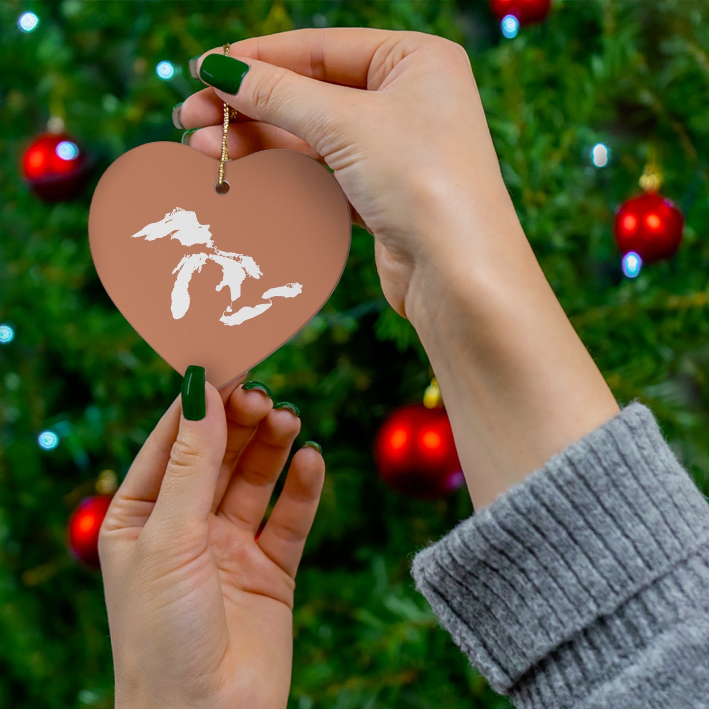 Great Lakes Christmas Ornament (Copper) | Ceramic - 4 Shapes