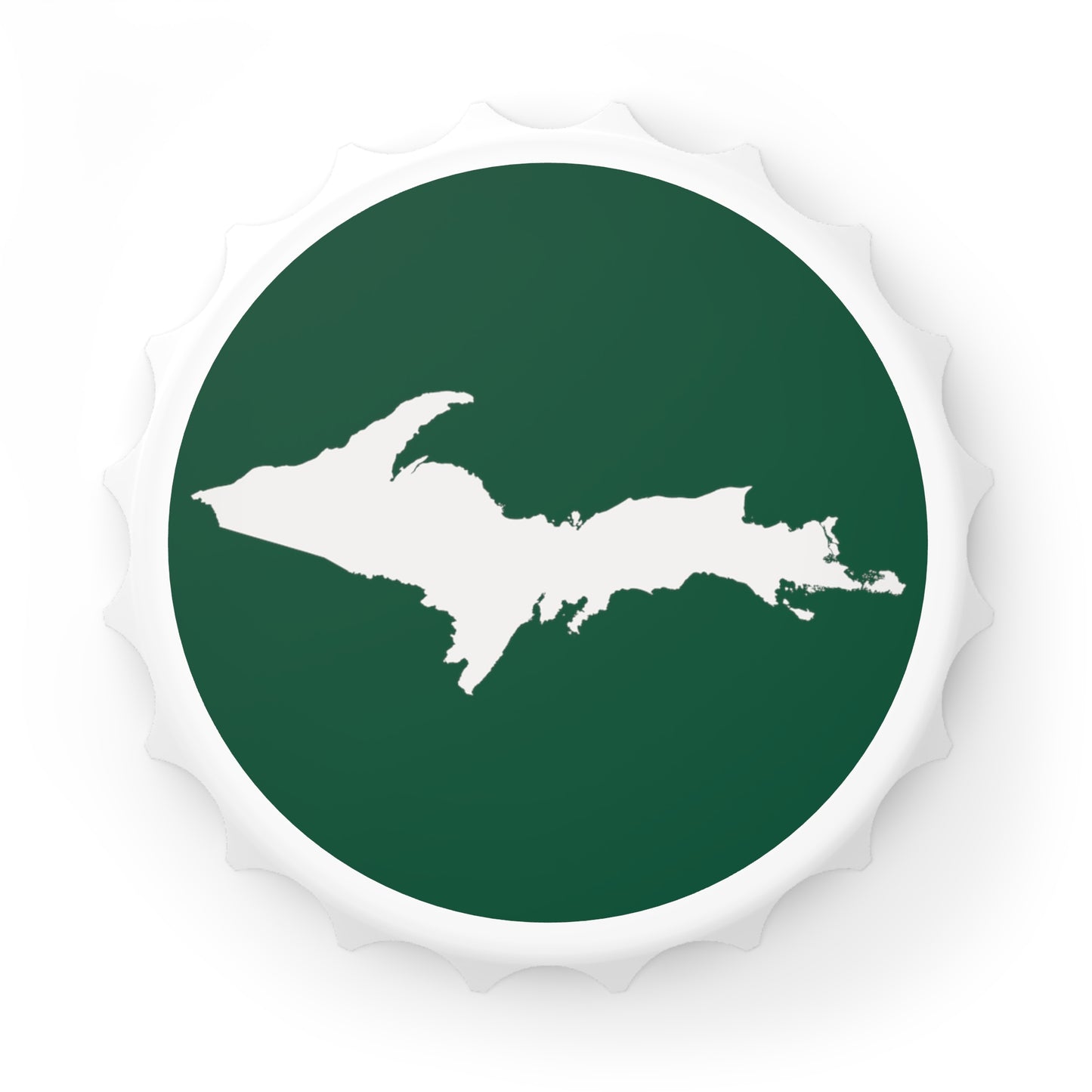 Michigan Upper Peninsula Bottle Opener (w/ UP Outline) | Superior Green