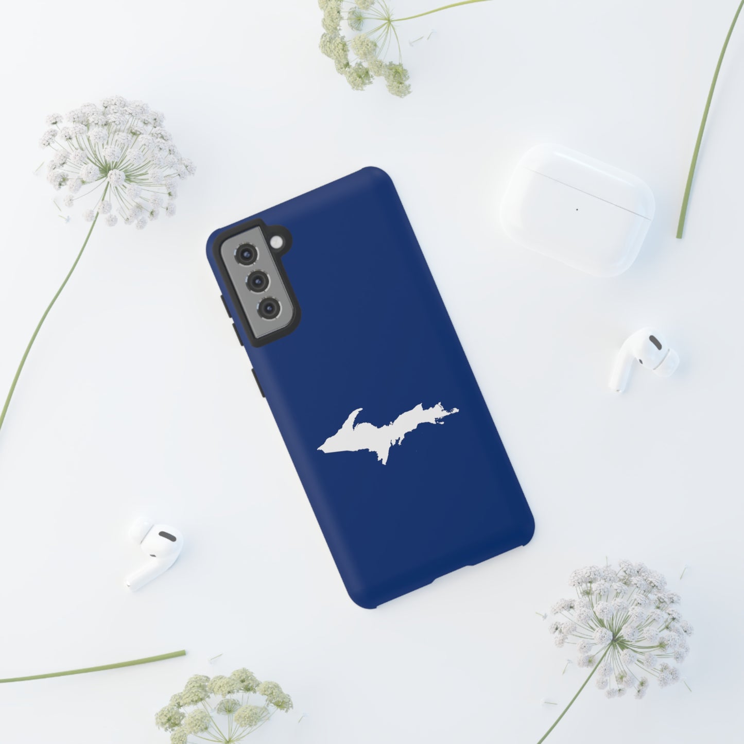 Michigan Upper Peninsula Tough Phone Case (Dearborn Blue w/ UP Outline) | Samsung & Pixel Android