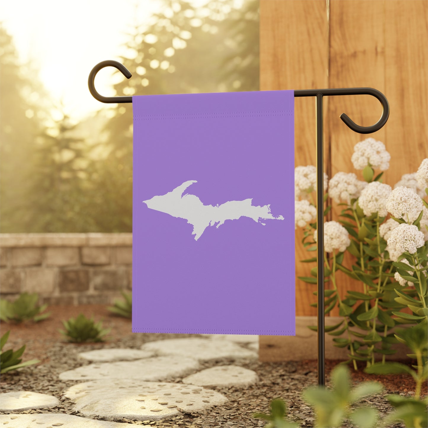 Michigan Upper Peninsula Home & Garden Flag (w/ UP Outline) | Lavender