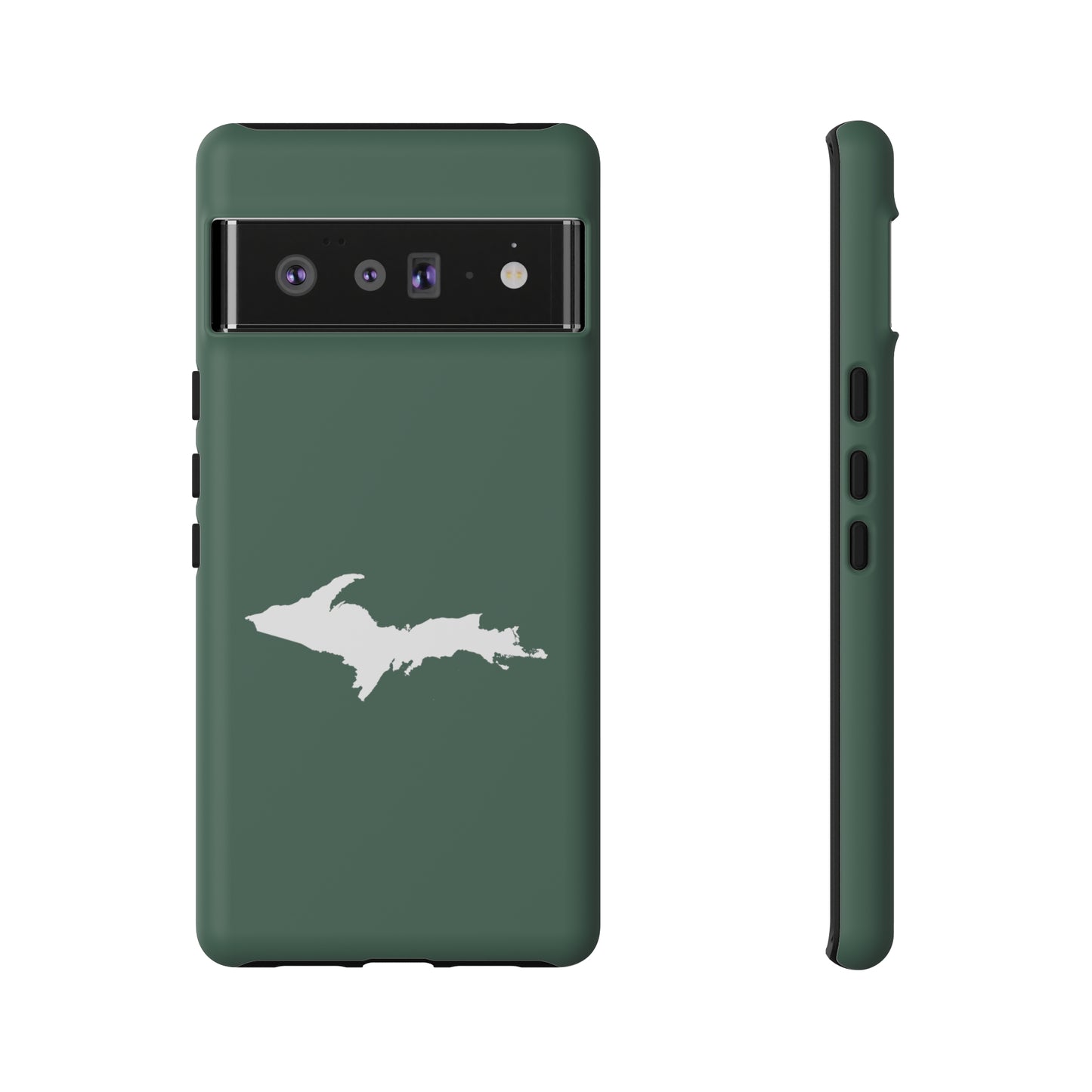 Michigan Upper Peninsula Tough Phone Case (Ginger Ale Green w/ UP Outline) | Samsung & Pixel Android