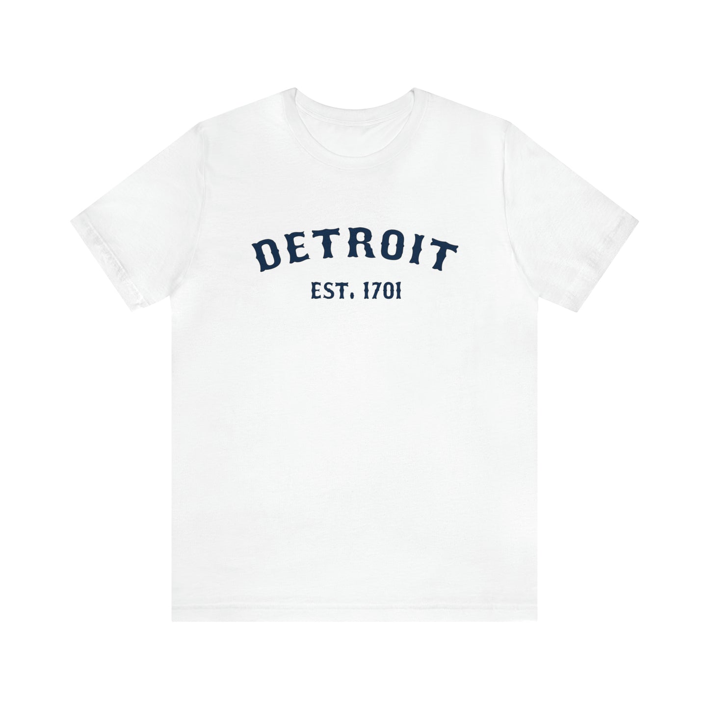 'Detroit EST. 1701' T-Shirt (Ballpark Font) | Unisex Standard