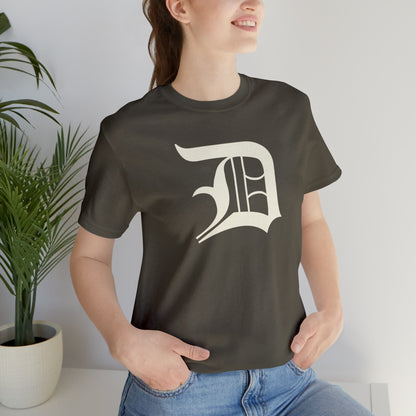 Detroit 'Old English D' T-Shirt (Ivory White) | Unisex Standard