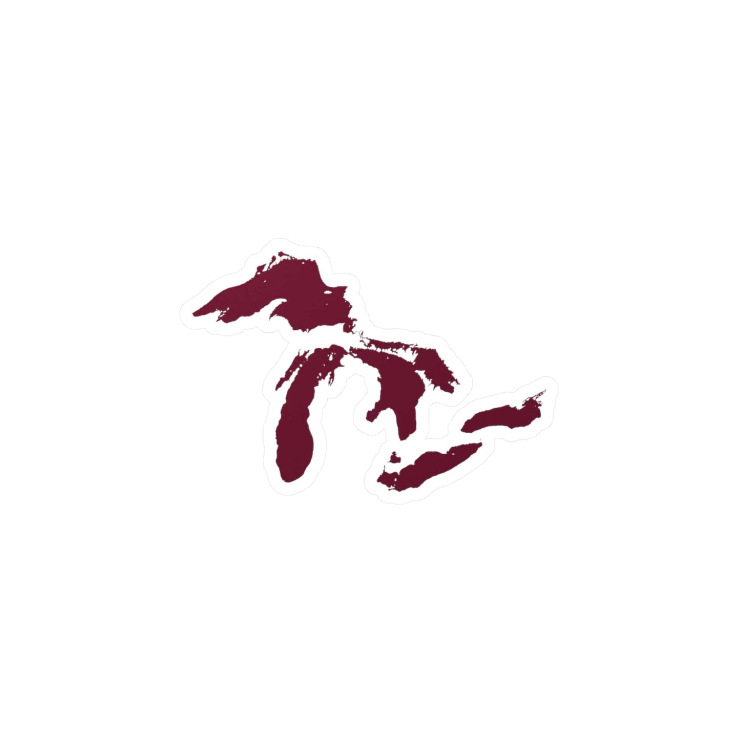 Great Lakes Kiss-Cut Windshield Decal | Old Mission Burgundy