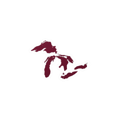 Great Lakes Kiss-Cut Windshield Decal | Old Mission Burgundy