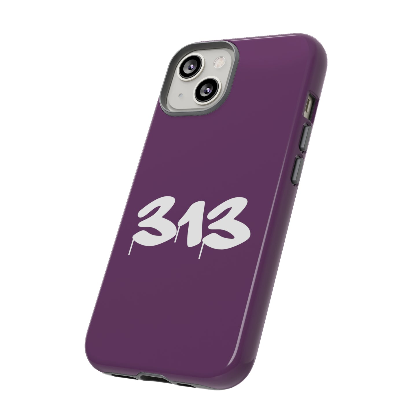 Detroit '313' Tough Phone Case (Plum Tag Font) | Apple iPhone