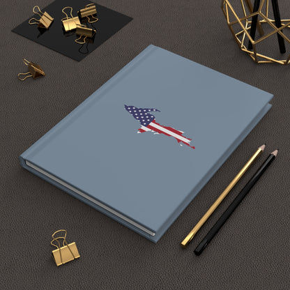 Michigan Upper Peninsula Hardcover Journal (w/ UP USA Flag) | Ruled - B-24 Grey