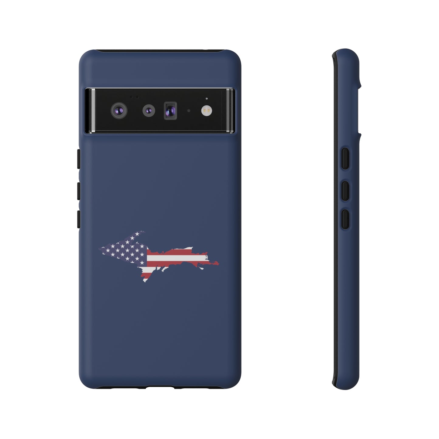 Michigan Upper Peninsula Tough Phone Case (Old Glory Blue w/ UP USA Flag Outline) | Samsung & Pixel Android