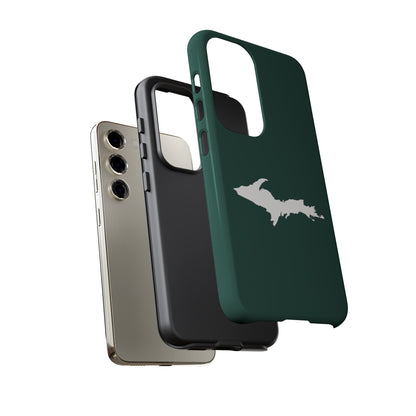 Michigan Upper Peninsula Tough Phone Case (Green w/ White UP Outline) | Samsung & Pixel Android