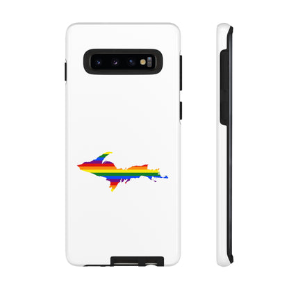 Michigan Upper Peninsula Tough Phone Case (w/ UP Pride Flag Outline) | Samsung & Pixel Android