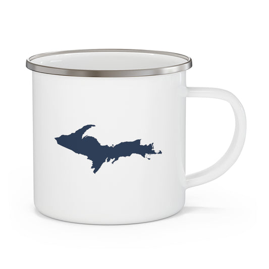 Michigan Upper Peninsula Camping Mug (Navy Outline) | 12oz