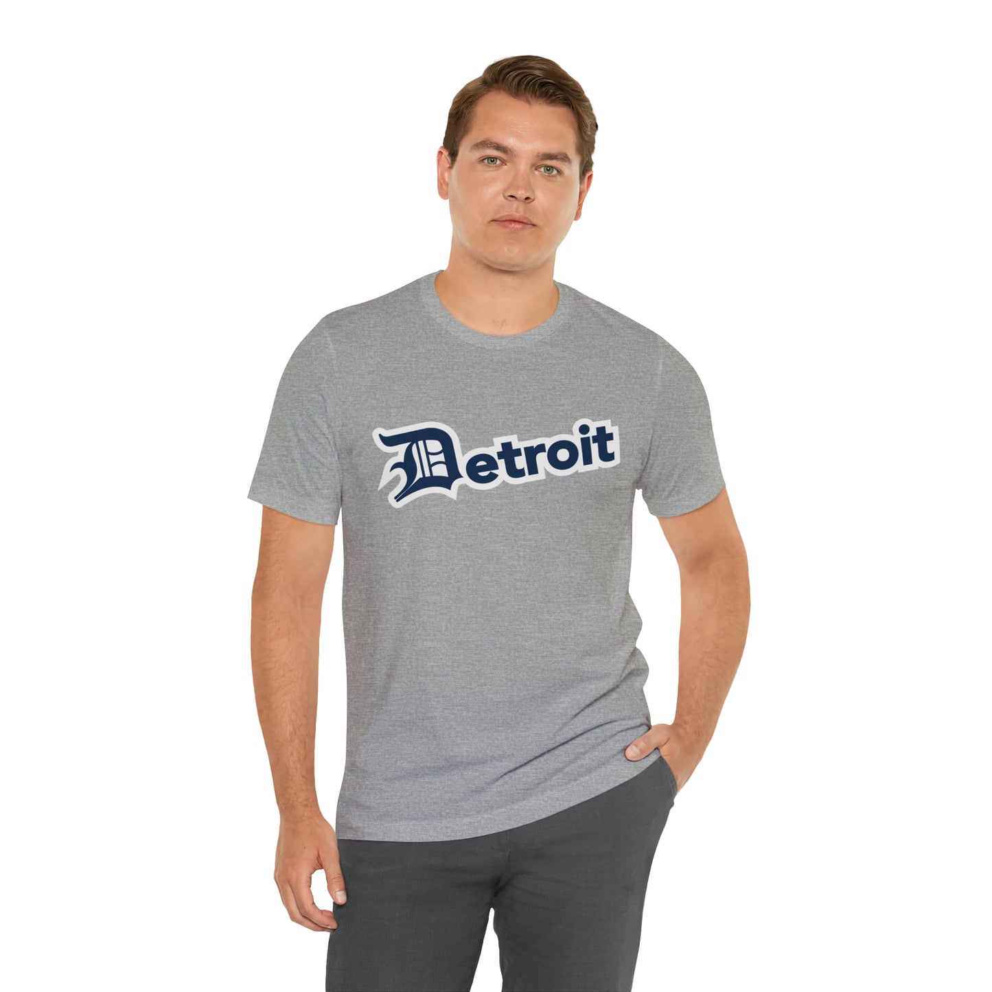 'Detroit' T-Shirt (Navy w/ Old English 'D') | Unisex Standard