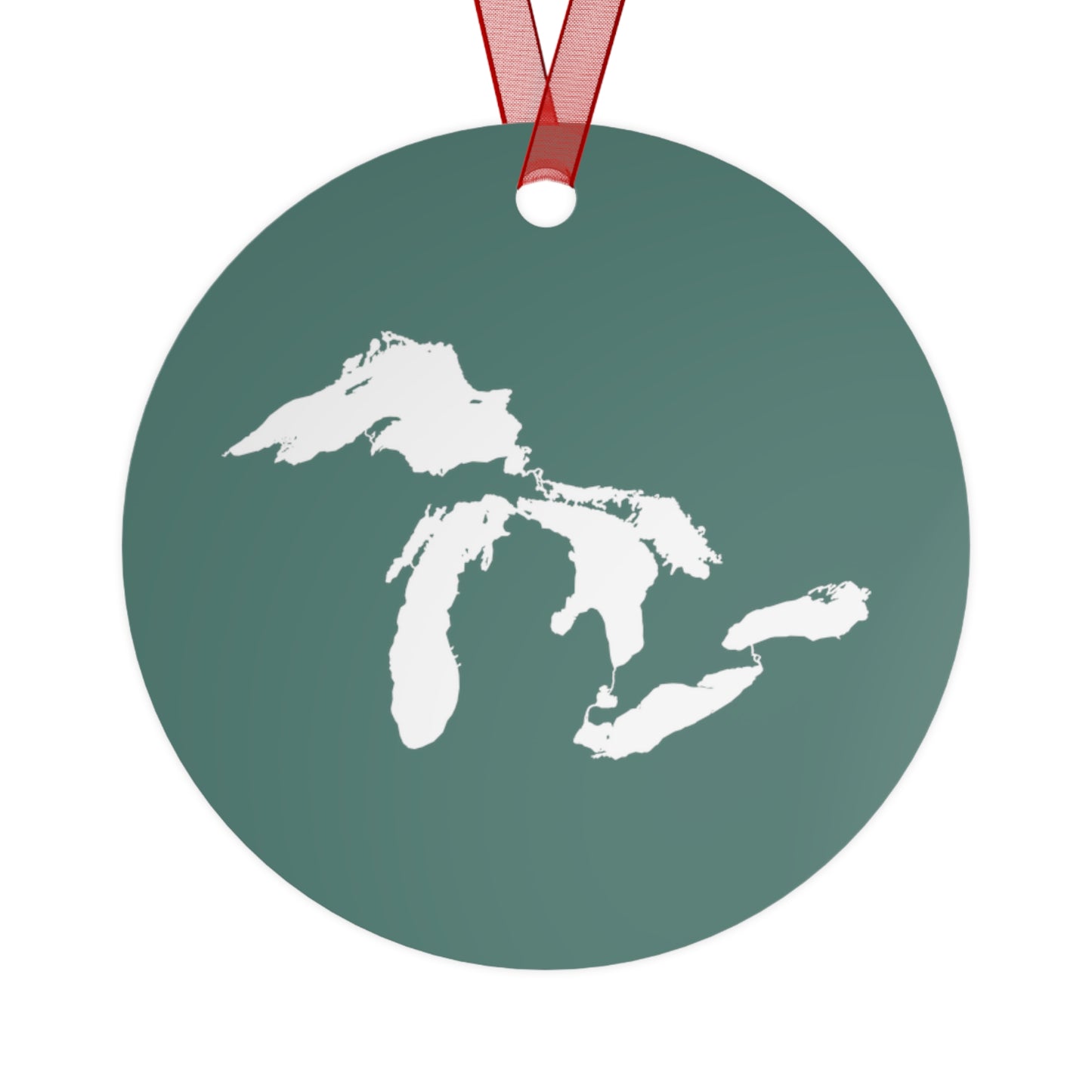 Great Lakes Christmas Ornament | Metal - Copper Green