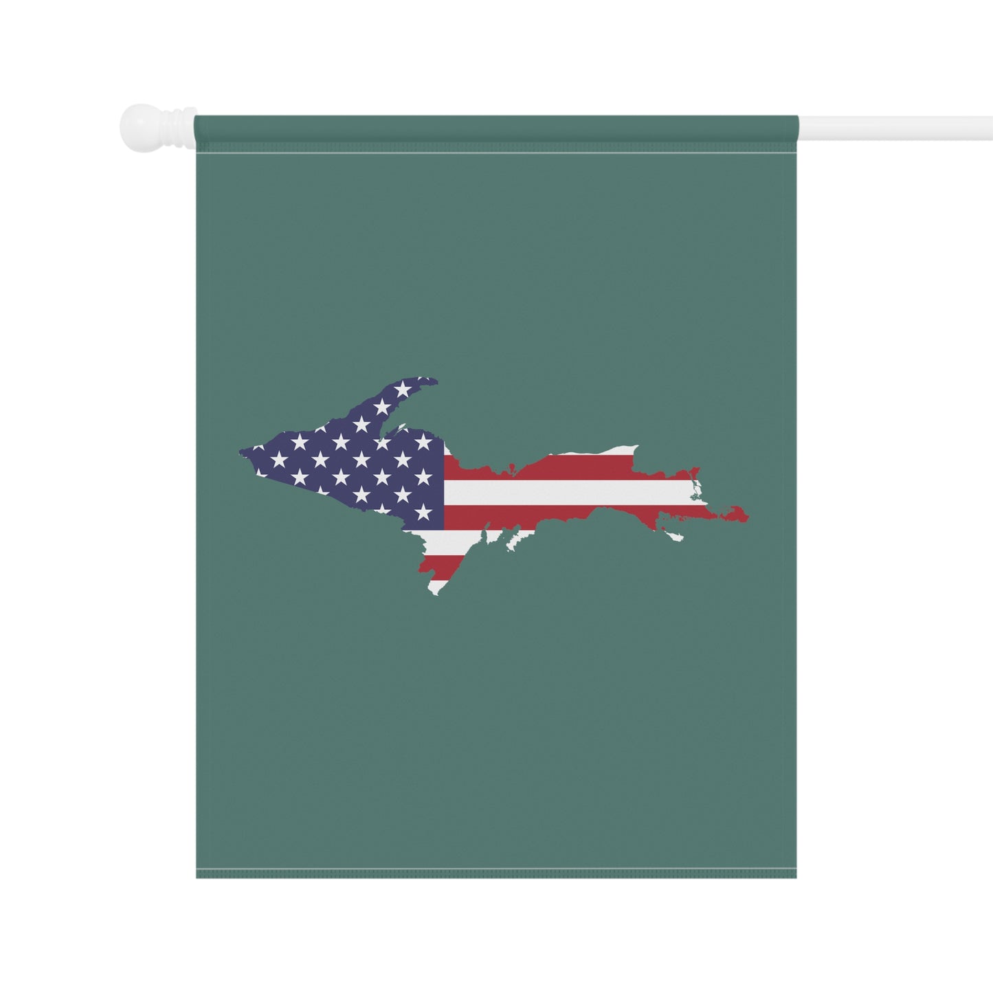 Michigan Upper Peninsula Home & Garden Flag (w/ UP USA Flag) | Copper Green