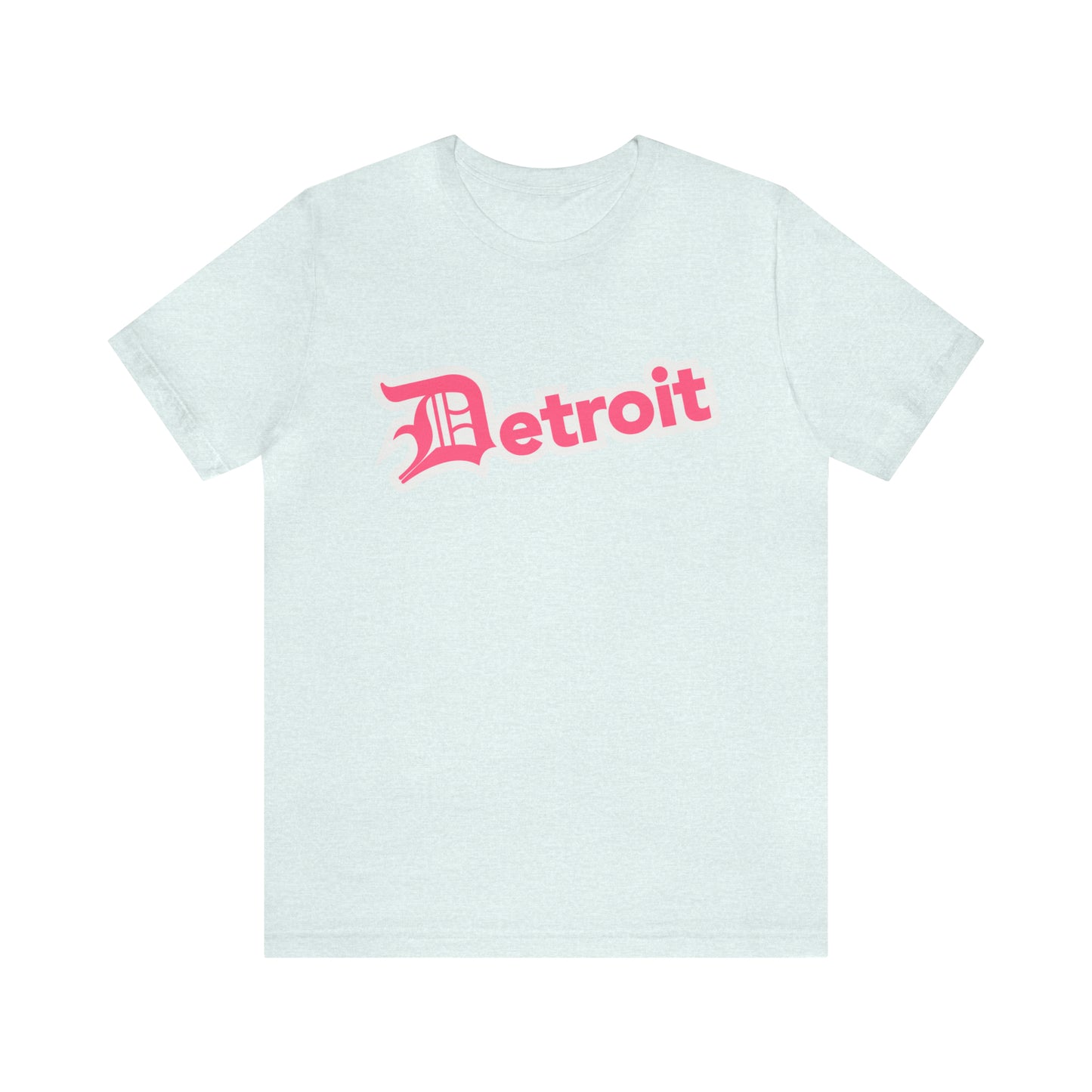 'Detroit' T-Shirt (Rhodochrosite Pink w/ Old English 'D') | Unisex Standard