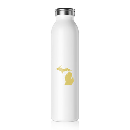 Michigan Water Bottle (w/ Plum Yellow Outline) | 20oz Double-Walled