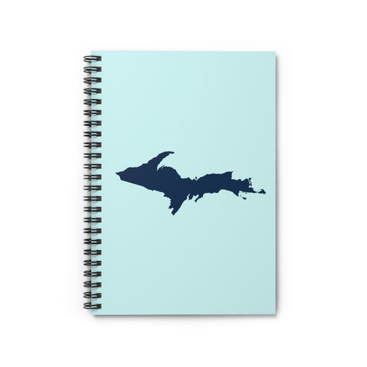 Michigan Upper Peninsula Spiral Notebook (w/ UP Outline) | Cyan