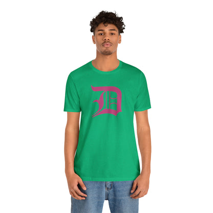 Detroit 'Old English D' T-Shirt (Apple Blossom Pink) | Unisex Standard