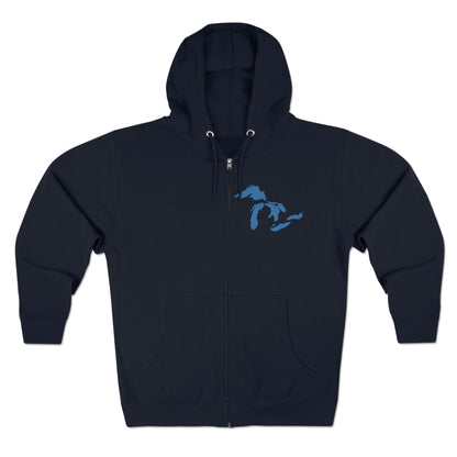 Great Lakes Hoodie (Superior Blue, Mini) | Unisex Full Zip