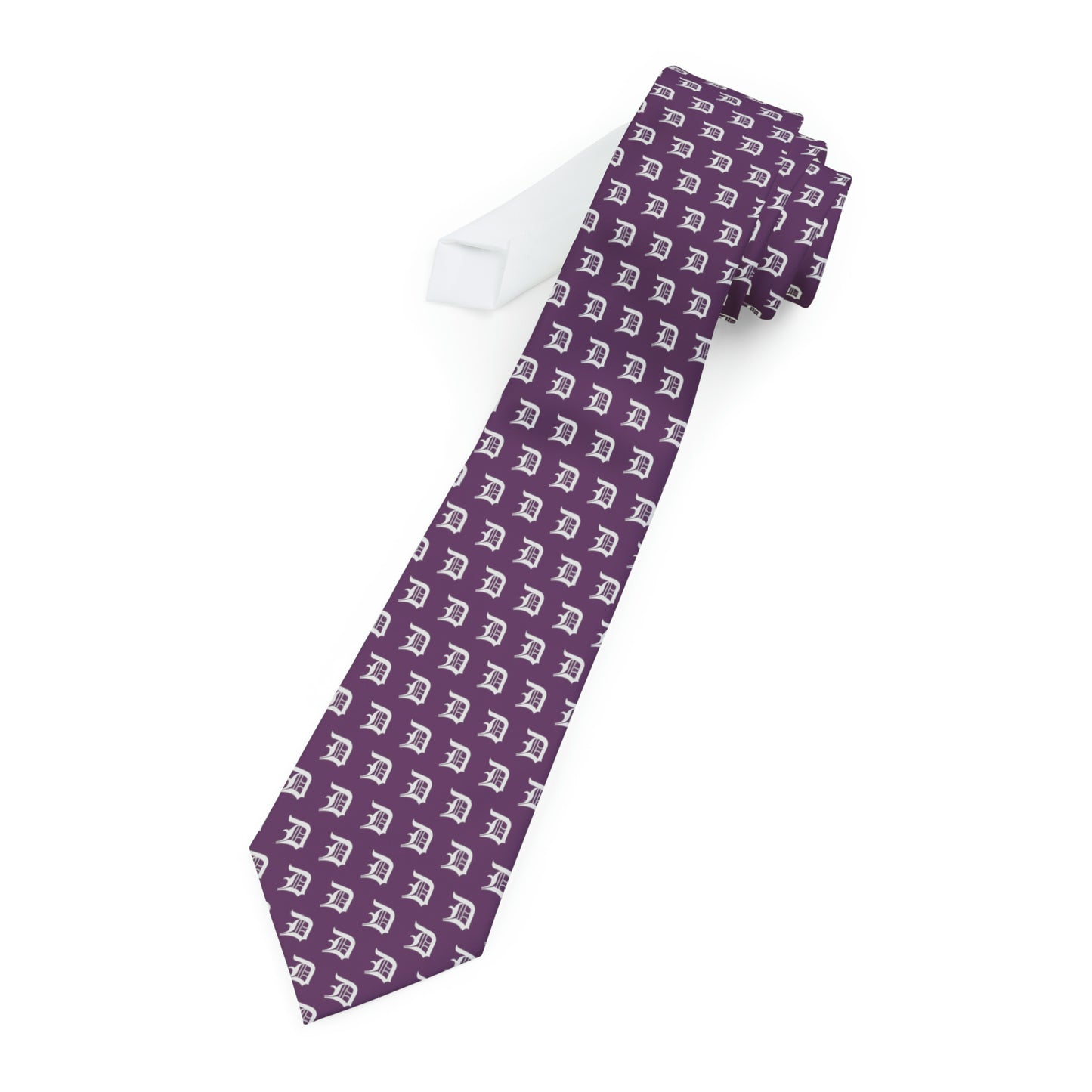 Detroit 'Old English D' Necktie | Plum