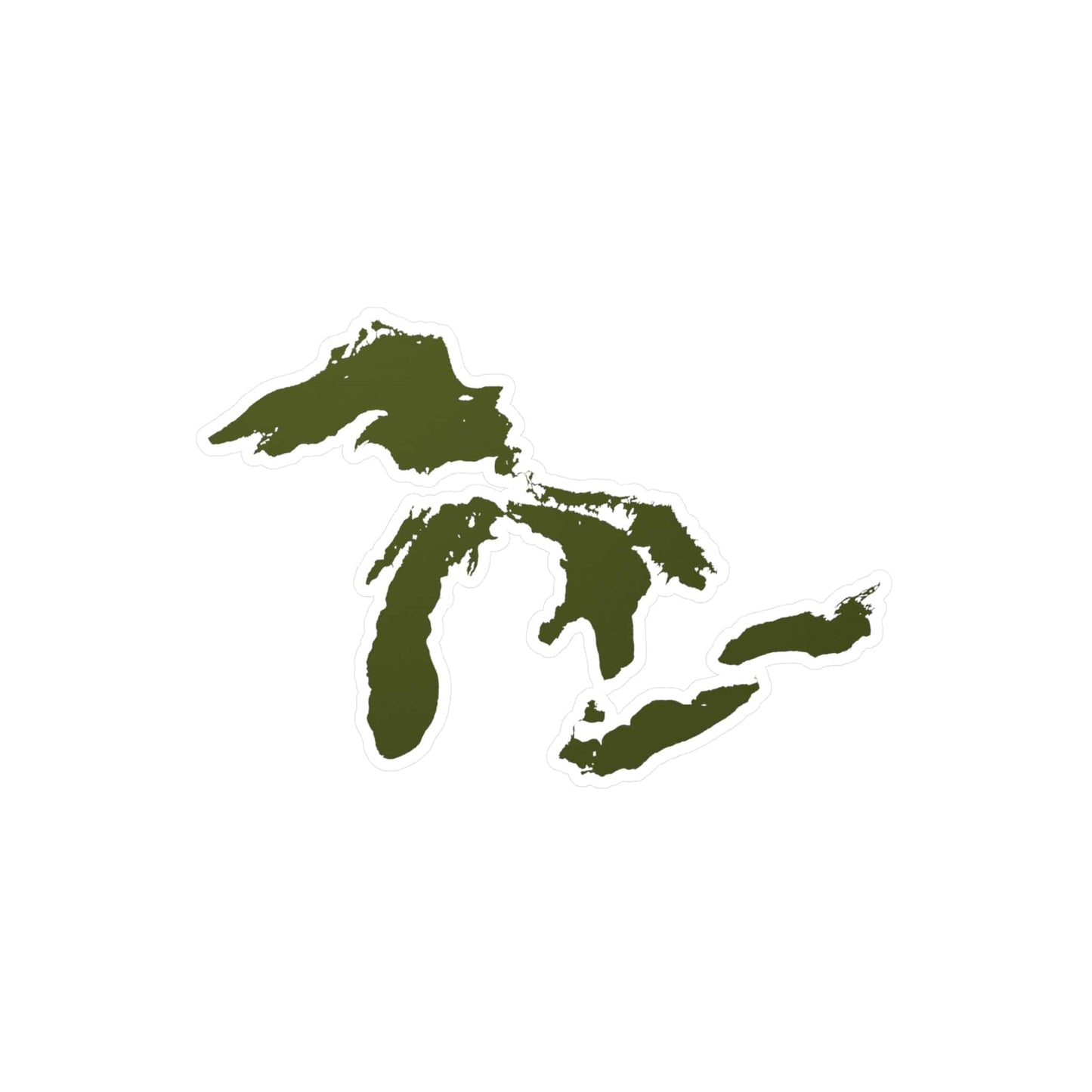 Great Lakes Kiss-Cut Windshield Decal | Army Green