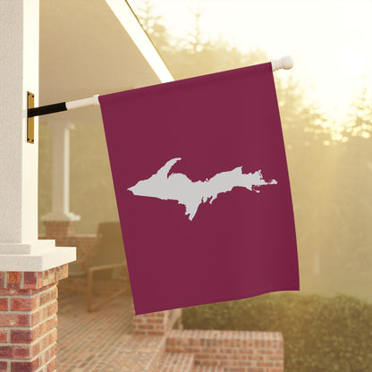 Michigan Upper Peninsula Home & Garden Flag (w/ UP Outline) | Ruby Red