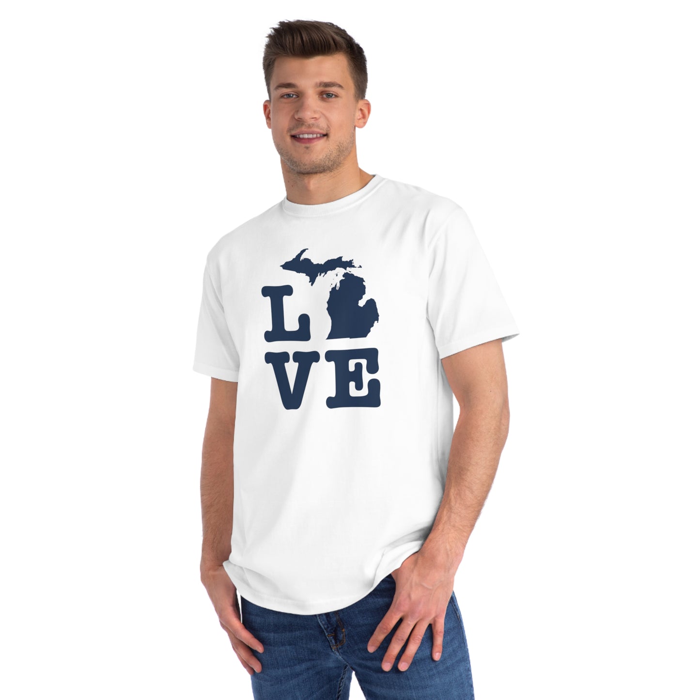 Michigan 'Love' T-Shirt (Typewriter Font) | Unisex Organic