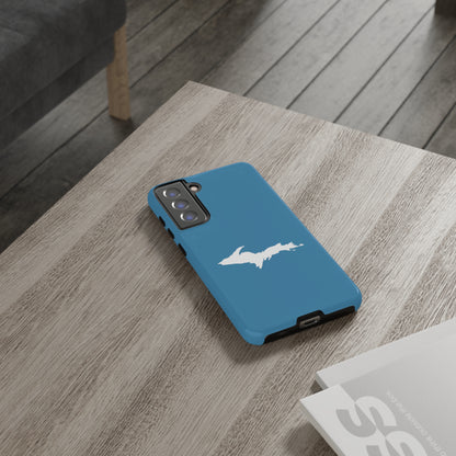 Michigan Upper Peninsula Tough Phone Case (Lake Michigan Blue w/ UP Outline) | Samsung & Pixel Android