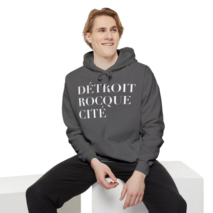 'Détroit Rocque Cité' Hoodie | Unisex Garment-Dyed