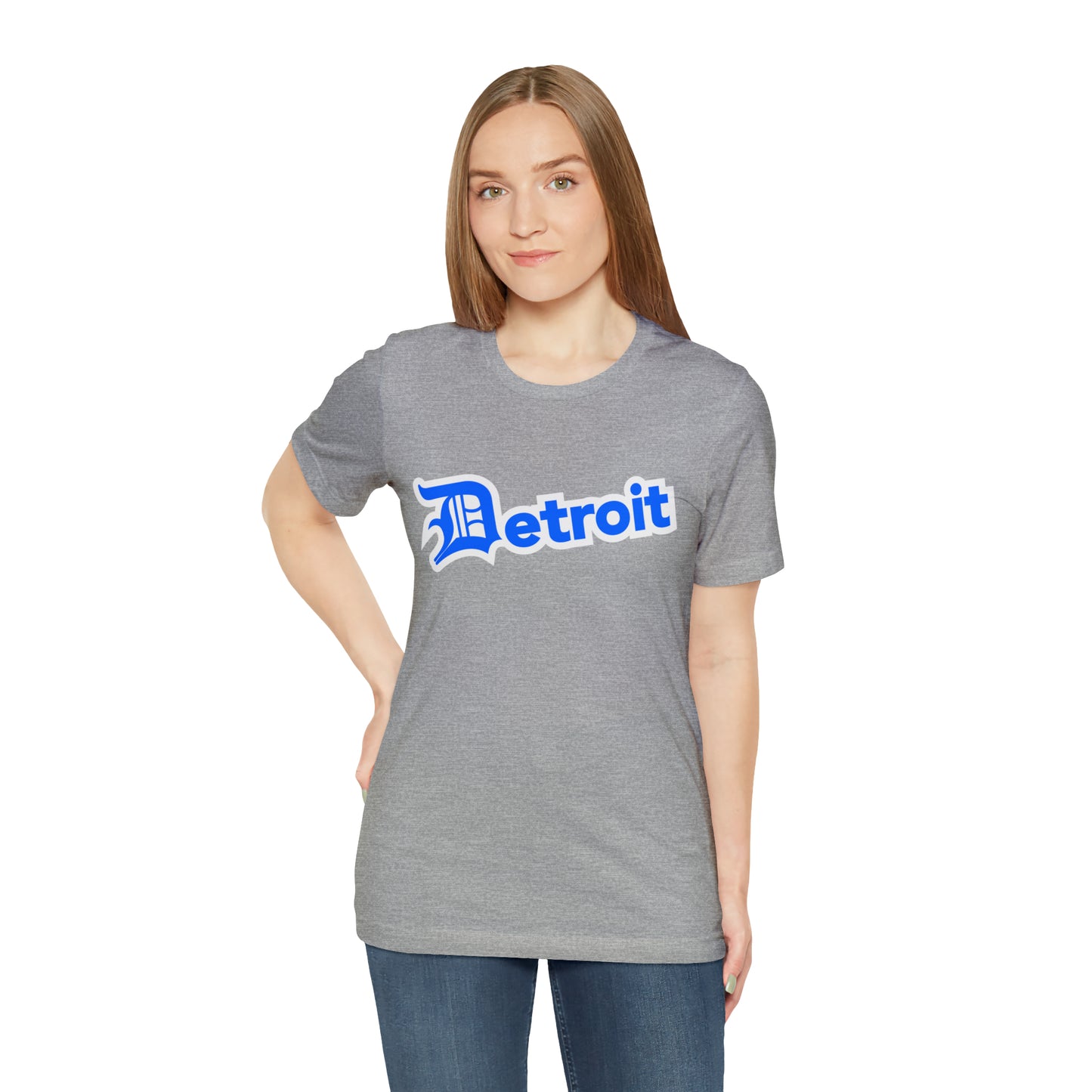 'Detroit' T-Shirt (MotorTown Blue w/ Old English 'D') | Unisex Standard