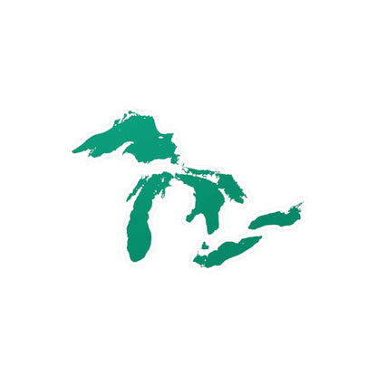 Great Lakes Kiss-Cut Windshield Decal | Emerald Green