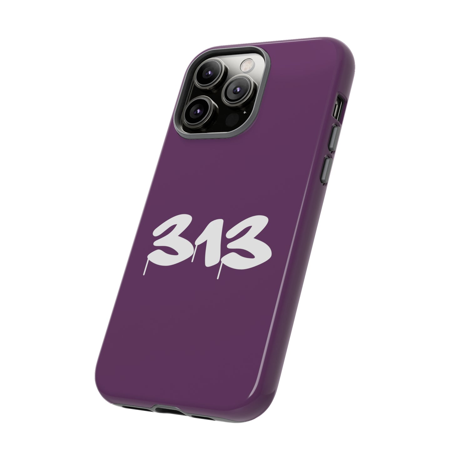 Detroit '313' Tough Phone Case (Plum Tag Font) | Apple iPhone