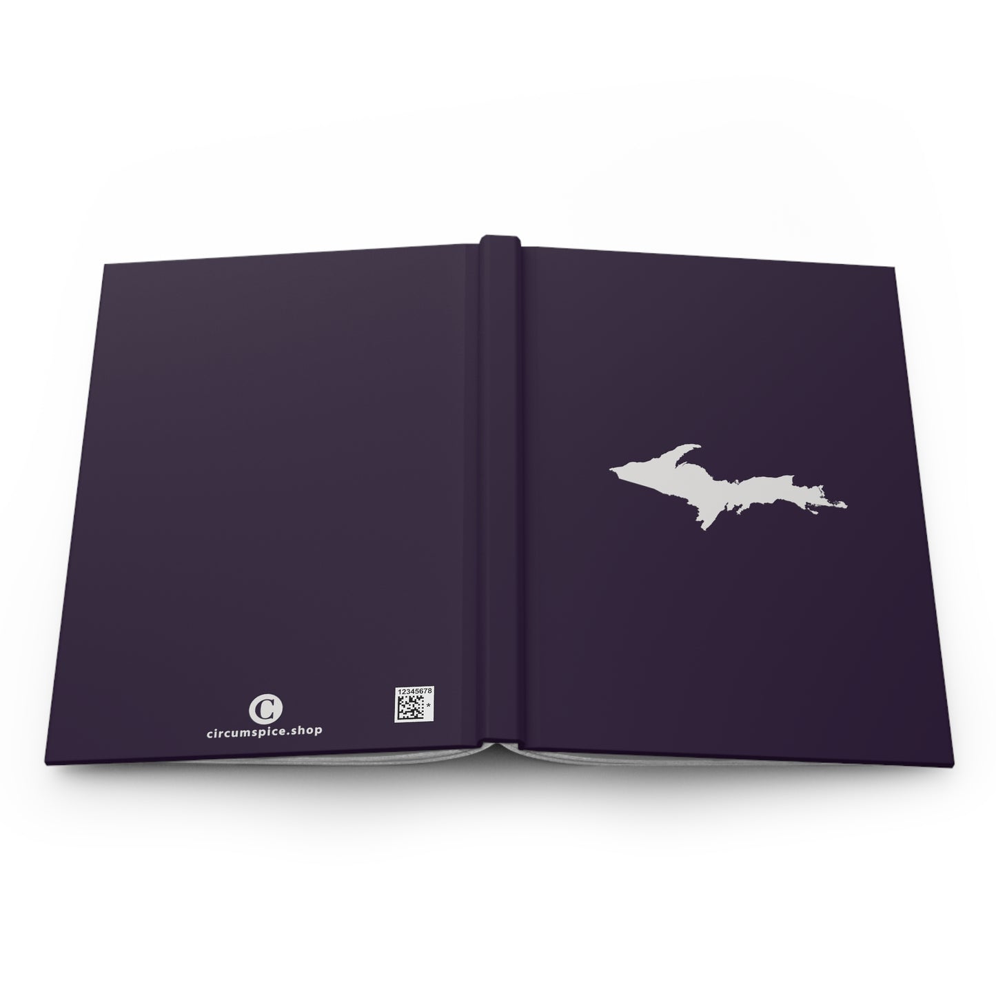 Michigan Upper Peninsula Hardcover Journal (Blackcurrant w/ UP Outline) | Ruled - 150pgs