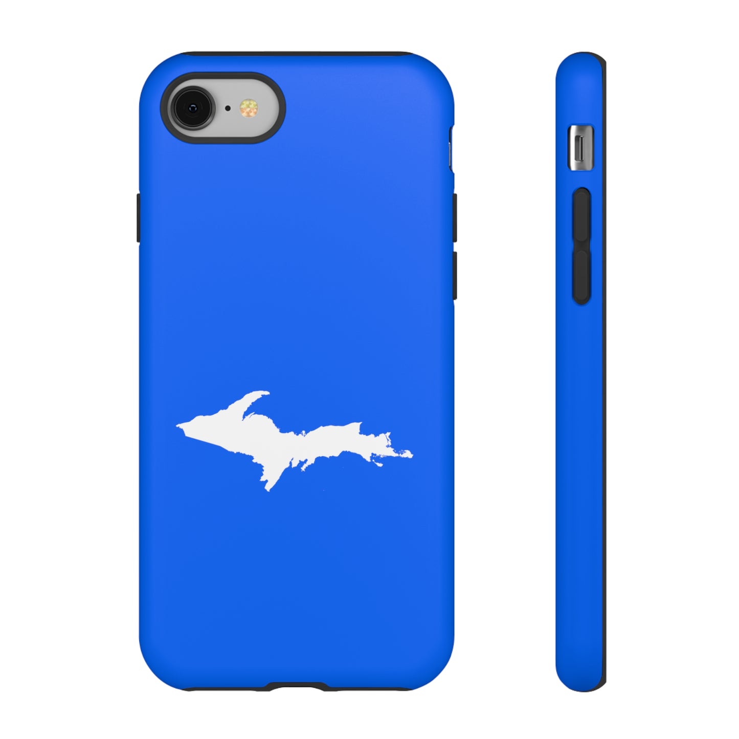 Michigan Upper Peninsula Tough Phone Case (Motor Town Blue w/ UP Outline) | Apple iPhone