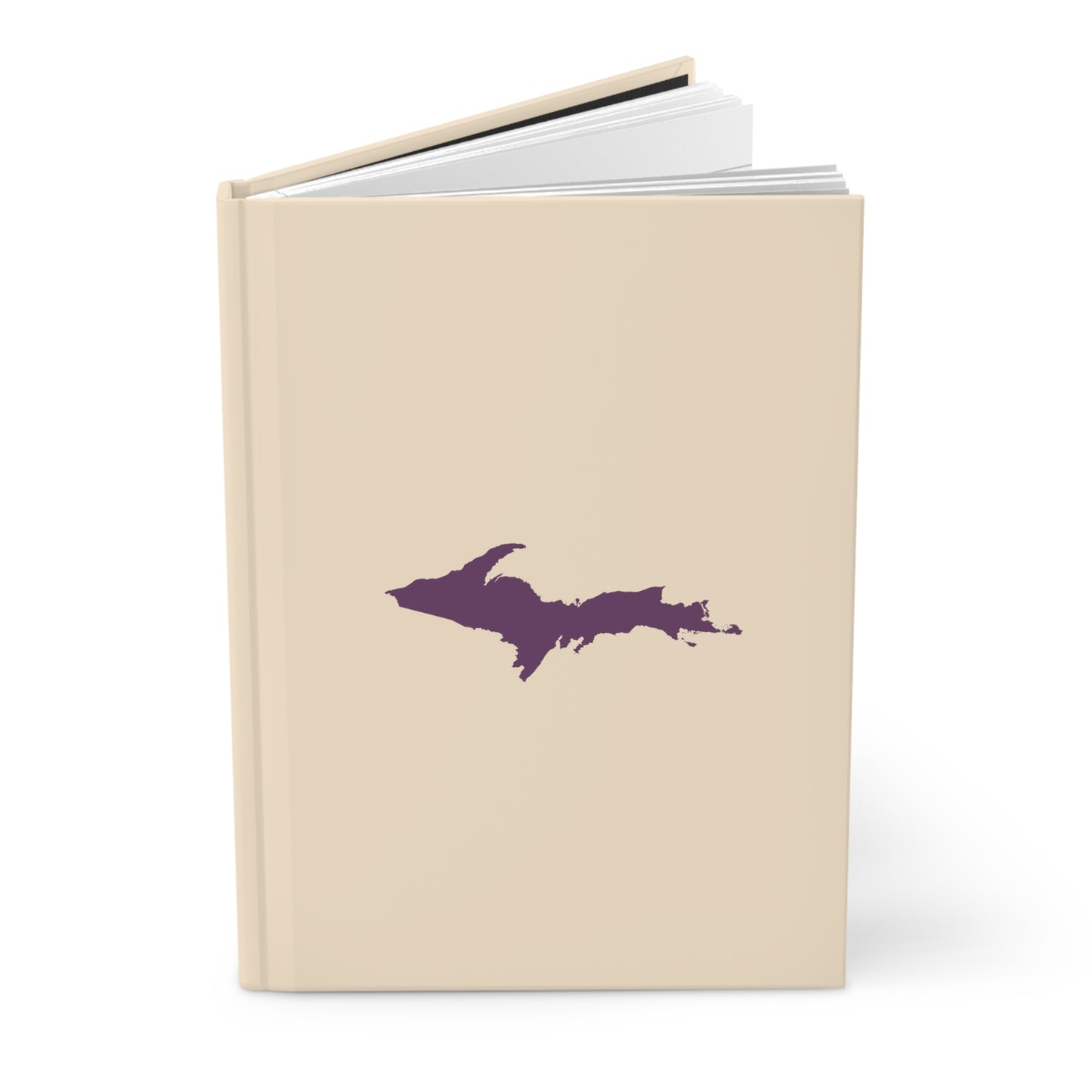 Michigan Upper Peninsula Hardcover Journal (Champagne White w/ Plum Outline) | Ruled - 150pgs