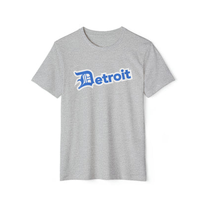 'Detroit' T-Shirt (Azure Old English 'D') | Unisex Recycled Organic