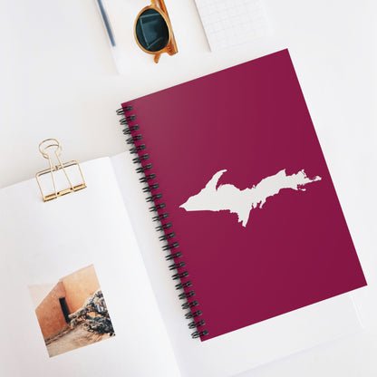 Michigan Upper Peninsula Spiral Notebook (w/ UP Outline) | Ruby Red