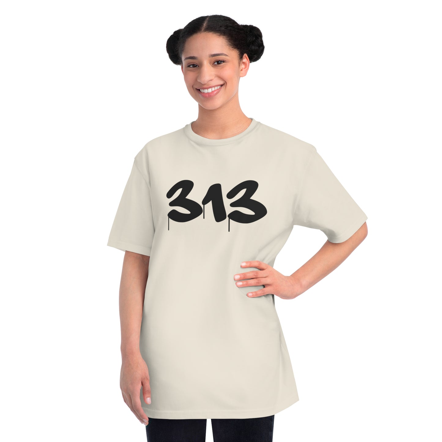 Detroit '313' T-Shirt (Tag Font) | Unisex Organic