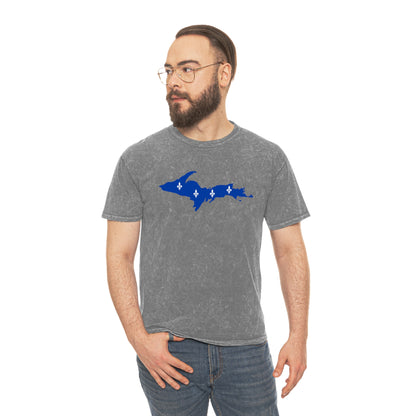 Michigan Upper Peninsula T-Shirt (w/ UP Quebec Flag) | Unisex Mineral Wash