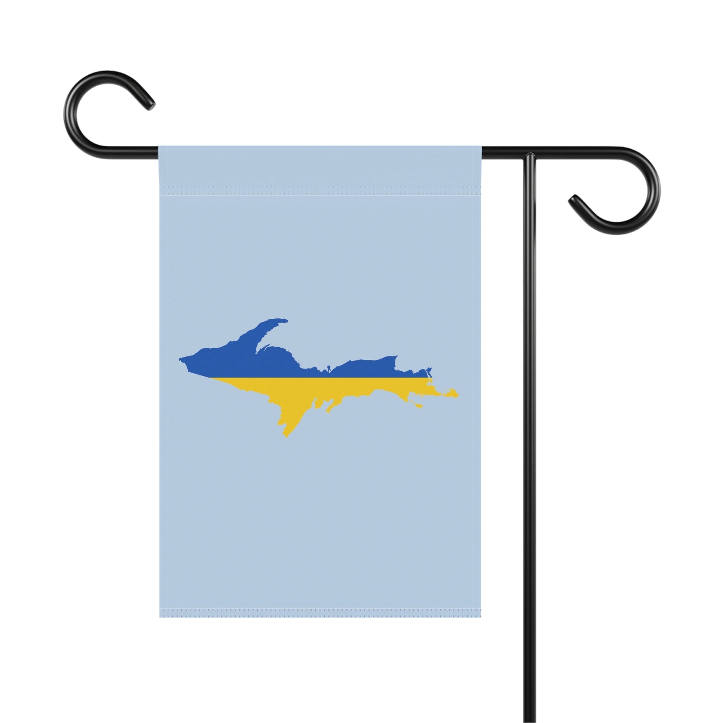 Michigan Upper Peninsula Home & Garden Flag (w/ UP Ukraine Flag) | Light Blue