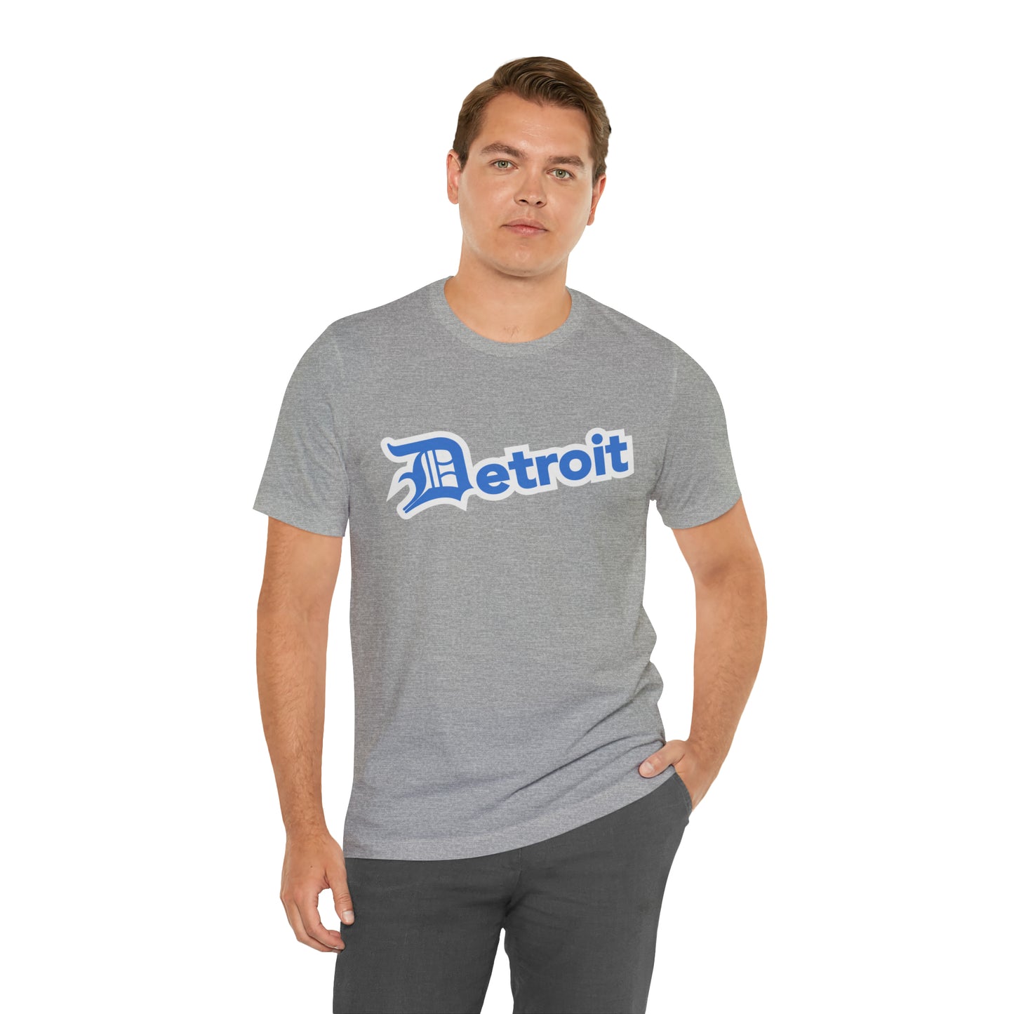 'Detroit' T-Shirt (Azure w/ Old English 'D') | Unisex Standard