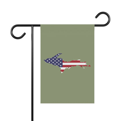 Michigan Upper Peninsula Home & Garden Flag (w/ UP USA Flag) | Beachgrass Green