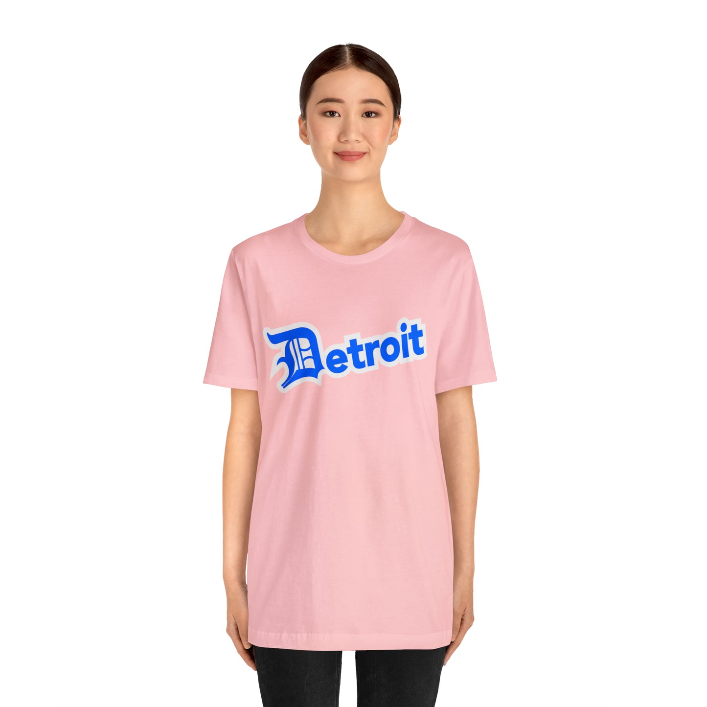 'Detroit' T-Shirt (MotorTown Blue w/ Old English 'D') | Unisex Standard