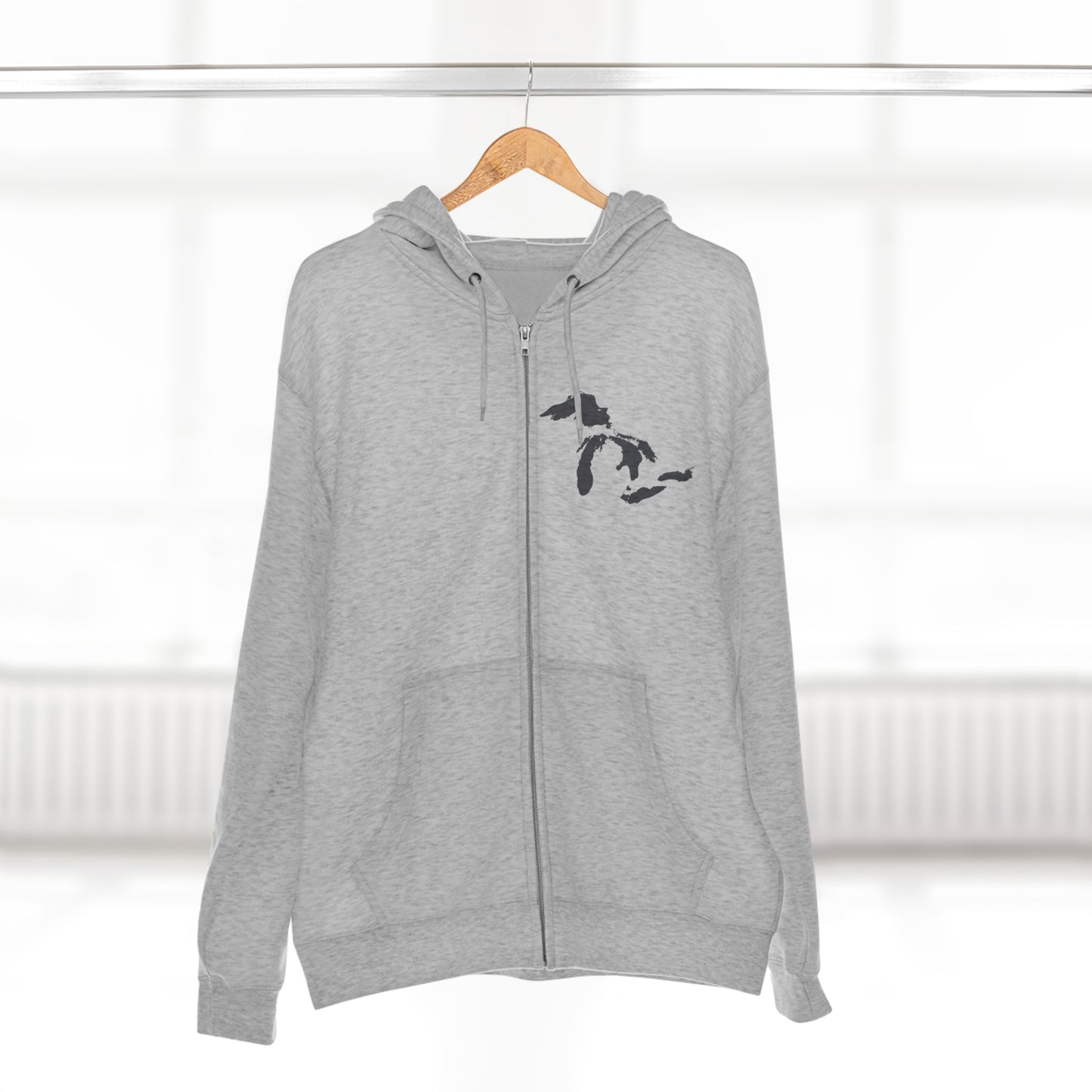 Great Lakes Hoodie (Iron Ore Grey, Mini) | Unisex Full Zip