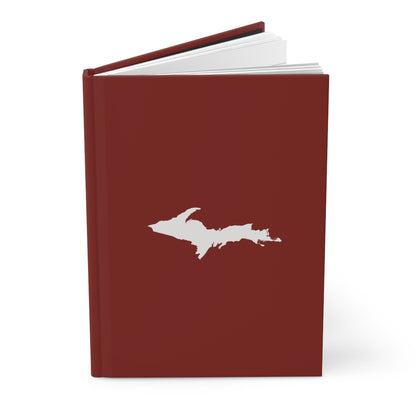 Michigan Upper Peninsula Hardcover Journal (Cherryland Red w/ UP Outline) | Ruled - 150pgs