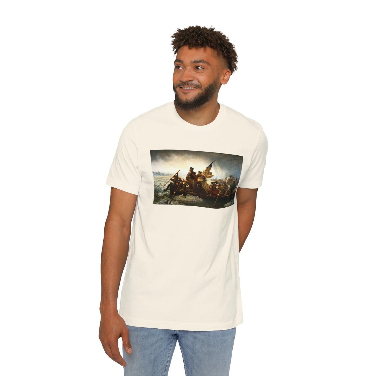 'Washington Crossing the Delaware' Painting T-Shirt (Leutze, 1851) | Made in USA