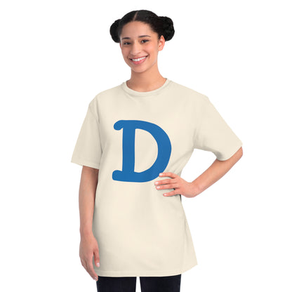 Detroit 'Old French D' T-Shirt (Azure Full  Outline) | Unisex Organic